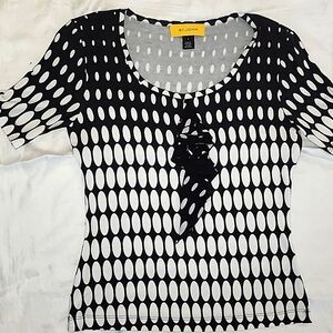 St. John Top Black and White - Petite